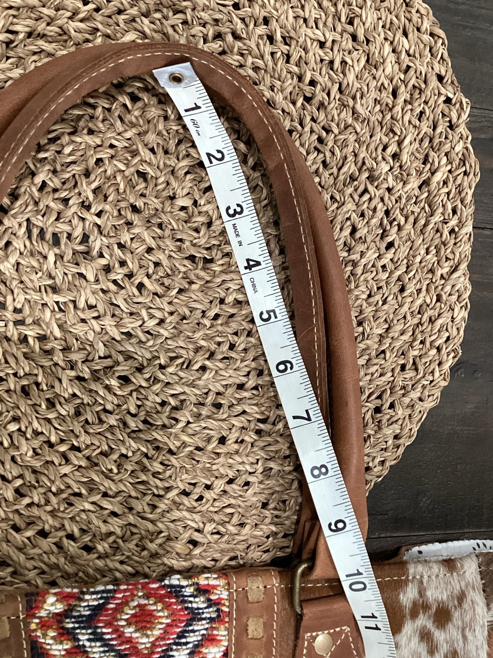 Myra Bag Cowhide & Aztec Tote in Brown - Picture 7 of 8